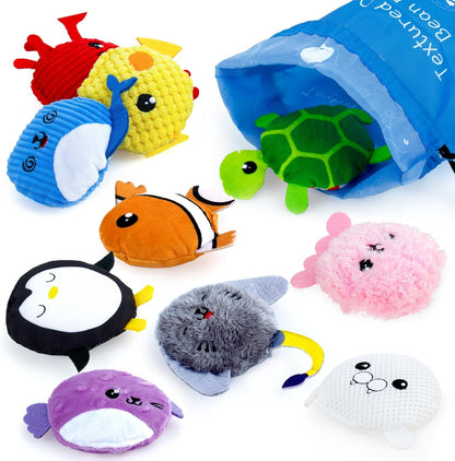 teytoy 海洋動物感官紋理豆袋 10入 Ocean Animal Sensory Bean Bags - 10pcs Texture Set