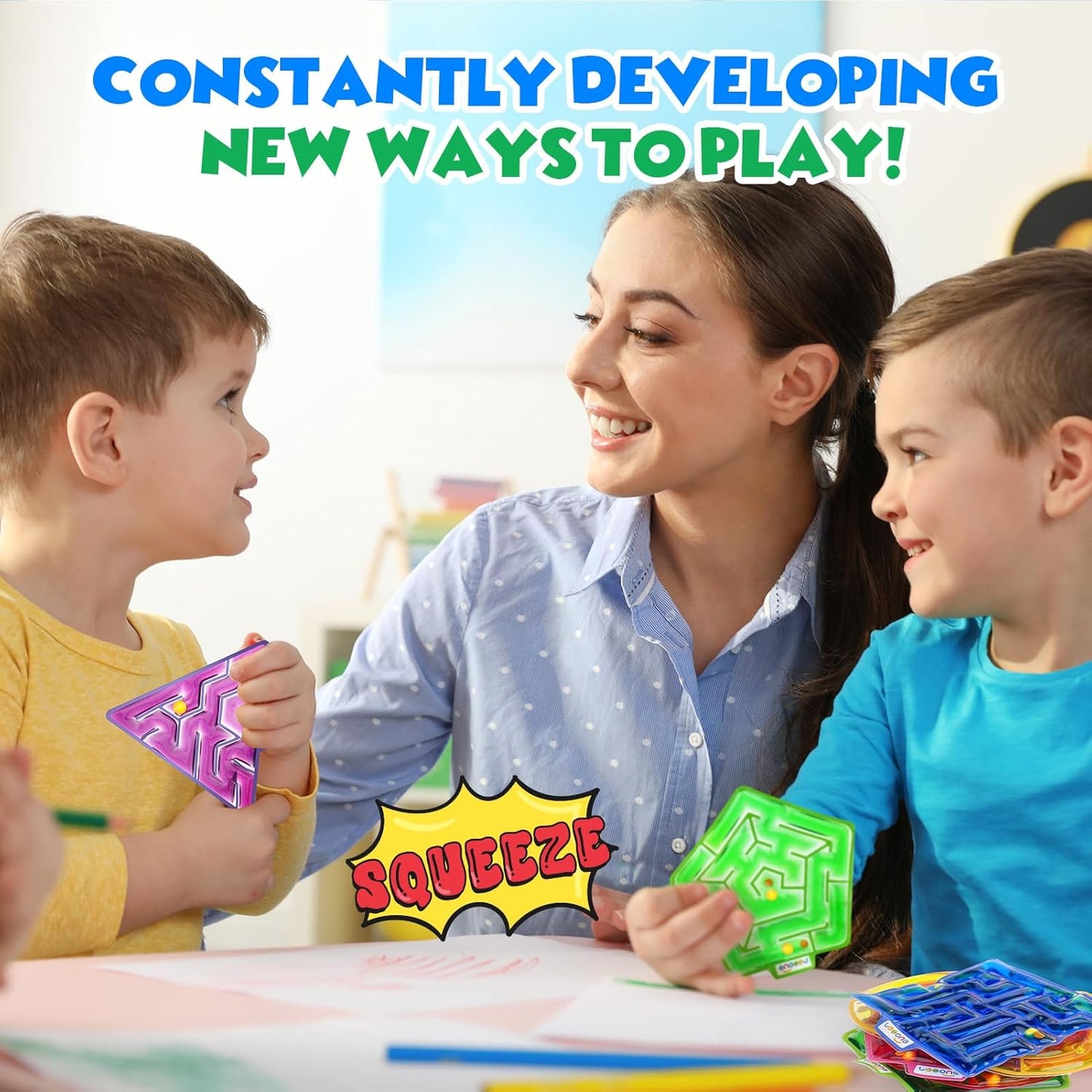 LESONG 凝膠迷宮感統玩具 6入組 Gel Maze Sensory Toys 8-Pack