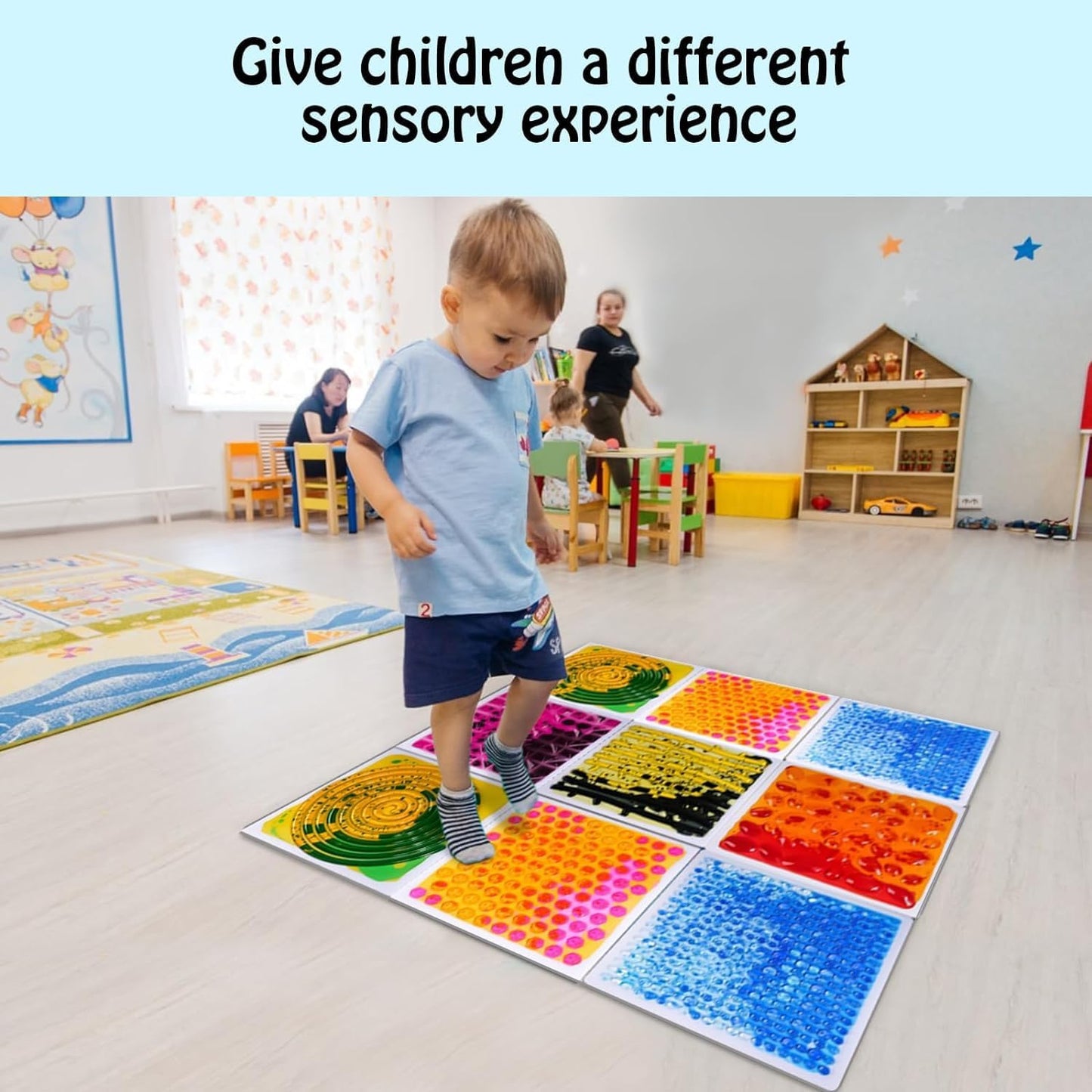 感統地墊6入組 30CM 液流觸覺墊 A款 Sensory Liquid Mats 6-Pack A Set