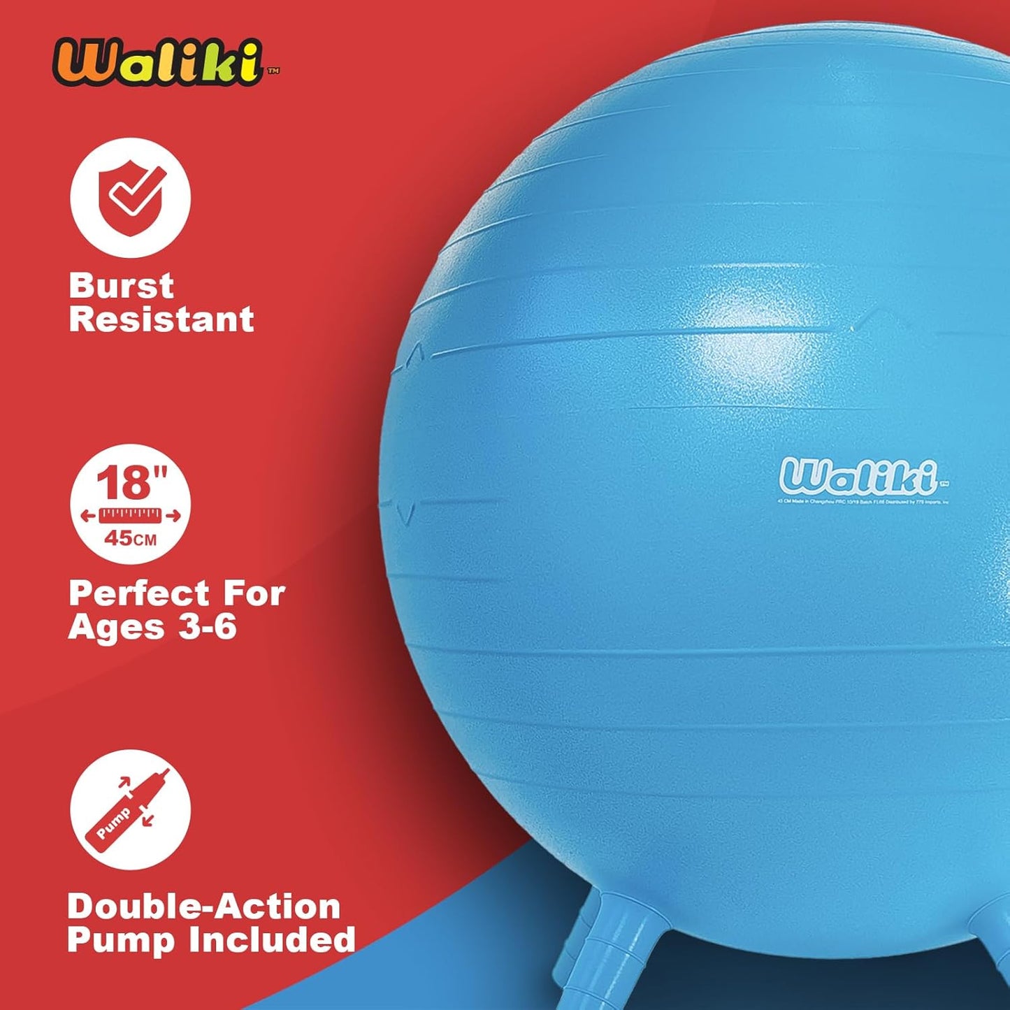 WALIKI 兒童足式瑜伽球椅 4張 Footed Yoga Ball Chair 4 PACK