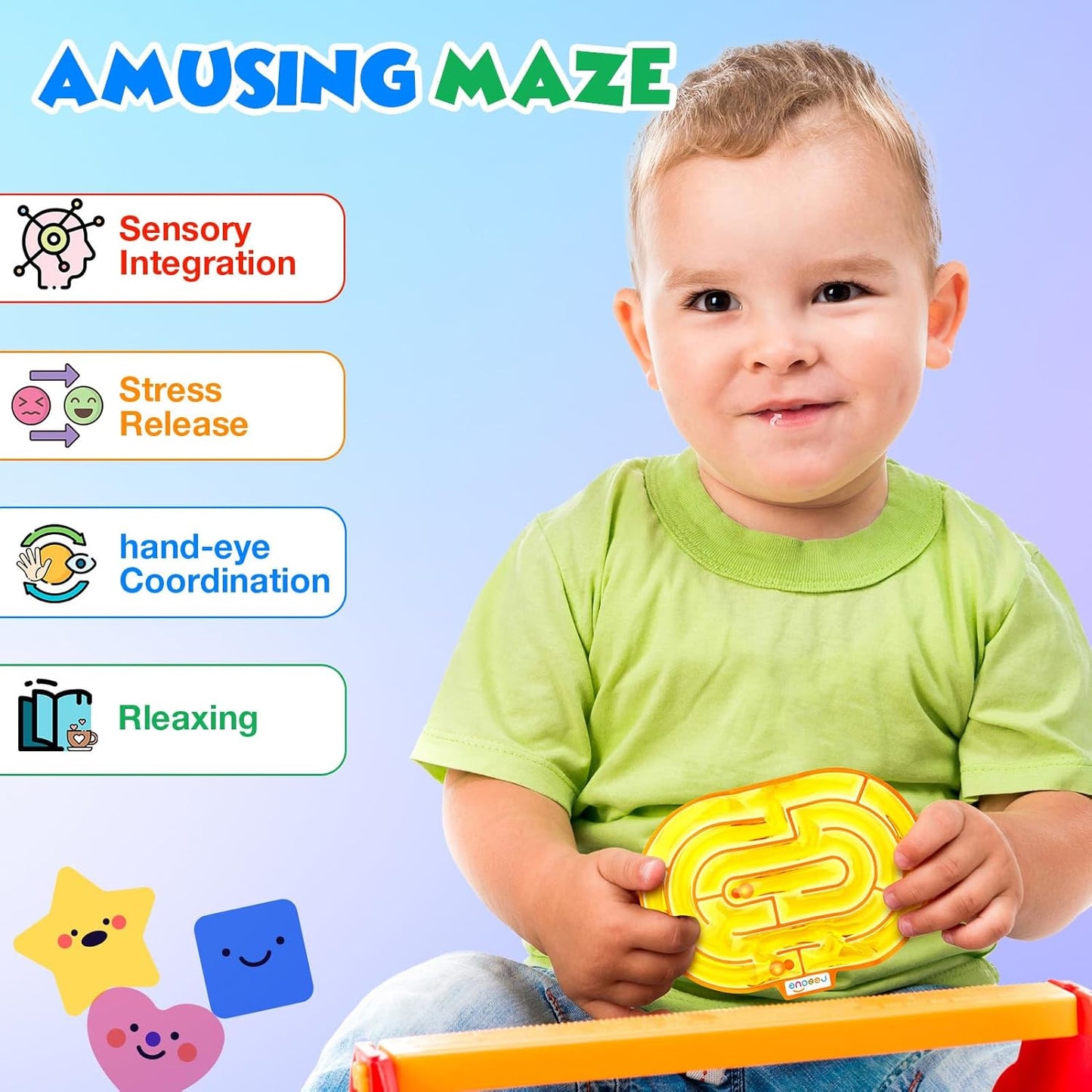 LESONG 凝膠迷宮感統玩具 6入組 Gel Maze Sensory Toys 8-Pack