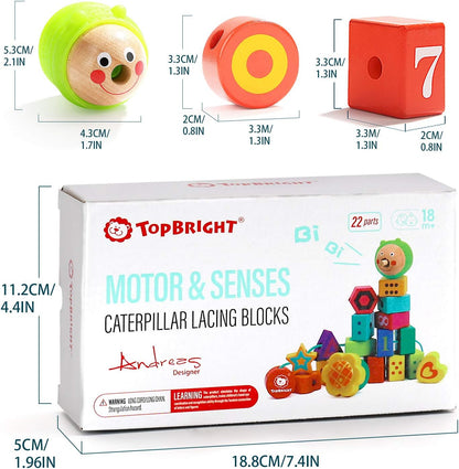 TOP BRIGHT 木製穿線串珠 Wooden Lacing Beads