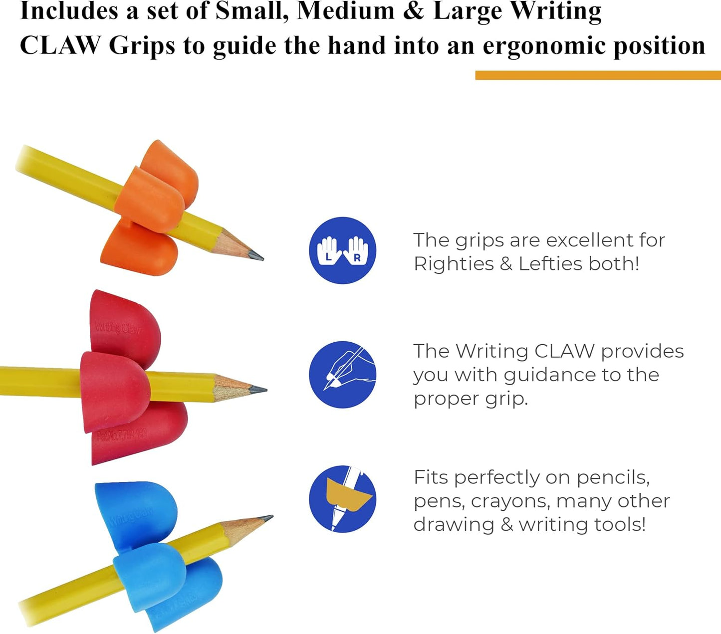 The Pencil Grip 小爪握筆器 多尺寸體驗組 Writing CLAW Multi-Size