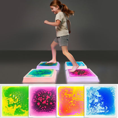 液態流光感應平衡石 4/6 入組 Liquid Light-Up Stepping Stones 4/6-Pack