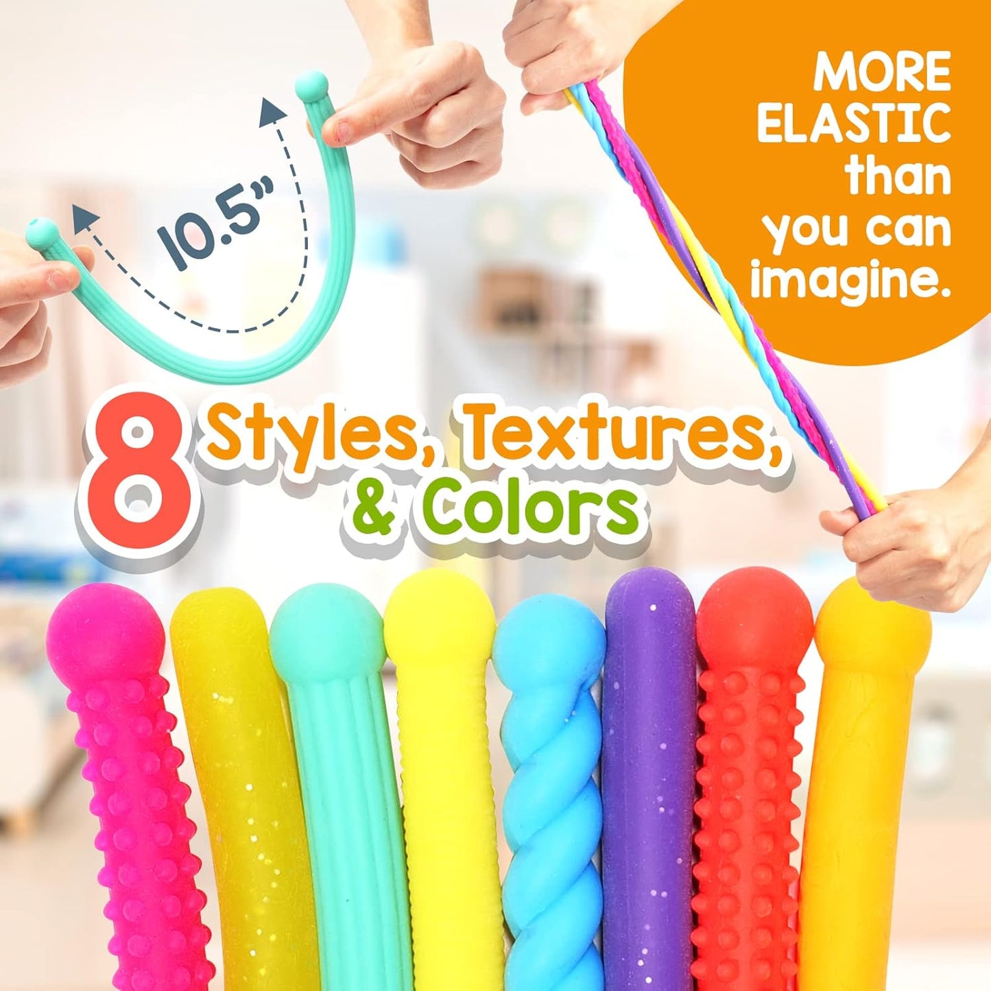 夜光拉伸麵條玩具 Glow &amp; Stretch Sensory Strings