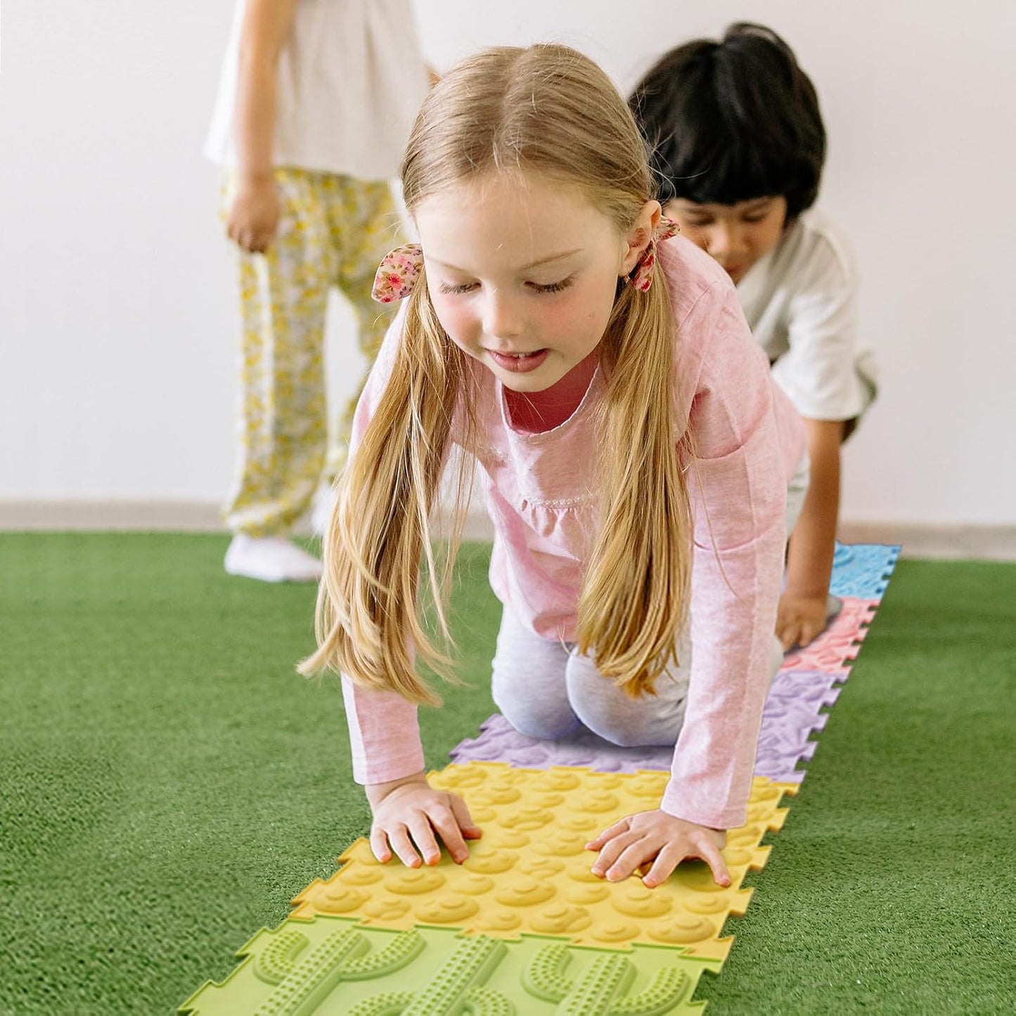 自閉兒童感官按摩拼圖地墊（馬卡龍款） Autism Sensory Massage Puzzle Mats (Macaron)
