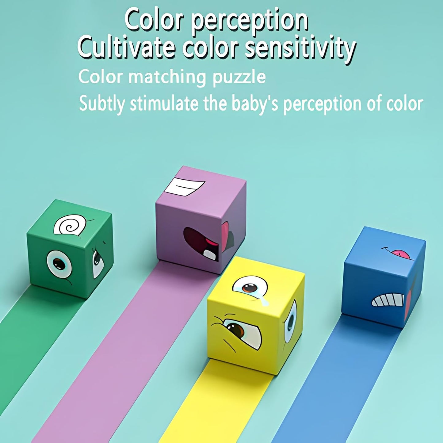 木製表情魔方益智遊戲 Wooden Expression Cube IQ Puzzle