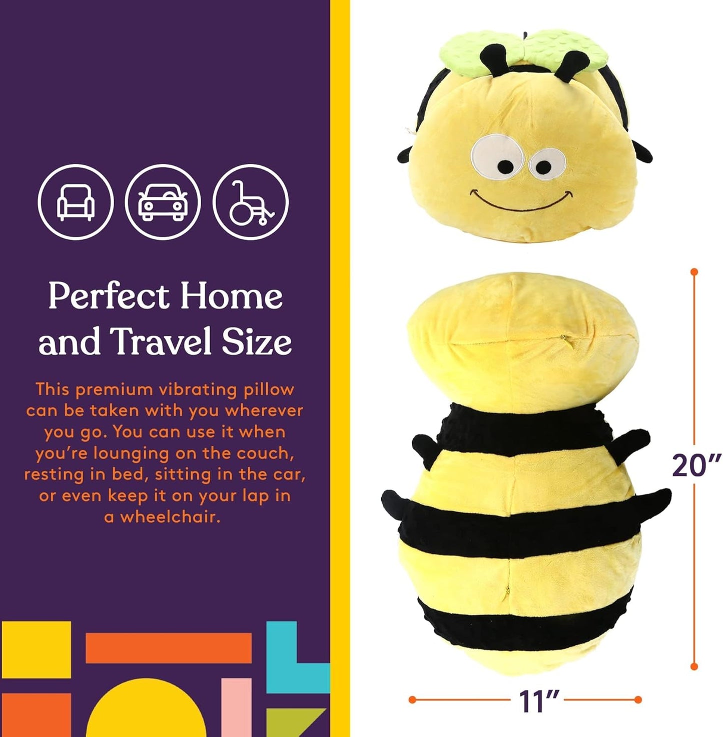 振動毛公仔(小蜜蜂) Special Supplies Vibrating Pillow (Bumble Bee)