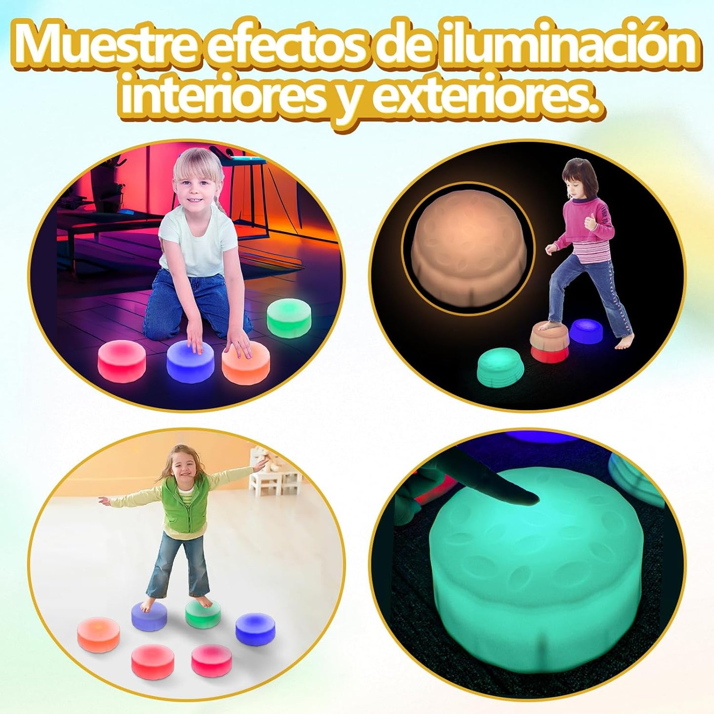 發光感統踏石 6入組  Light-Up Stepping Stones 6-Pack