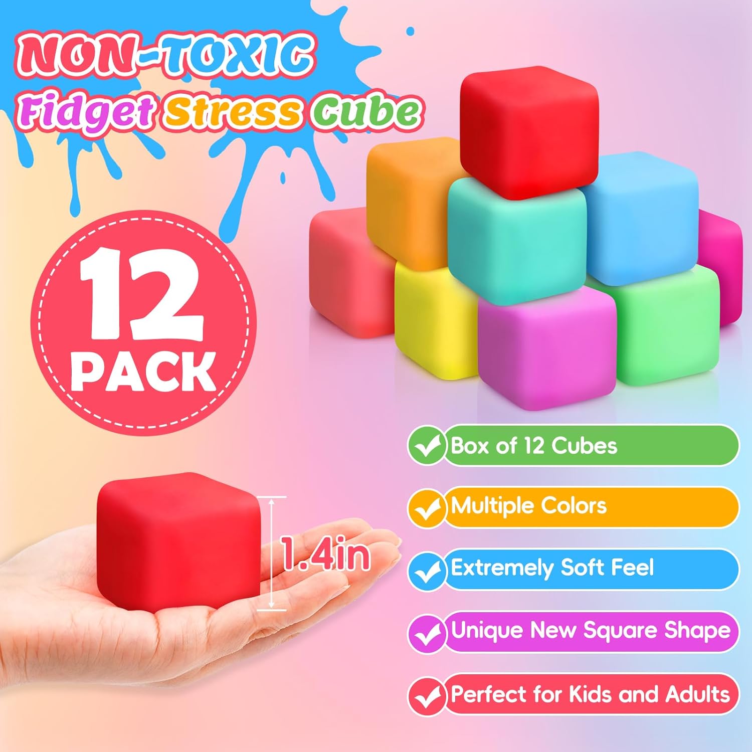 12-Pack Slow-Rise Stress Cubes – Kids Harmony Hong Kong Limited