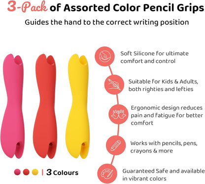 人體工學握筆器 3入組 Ergonomic Dual-Head Pencil Grips 3-Pack