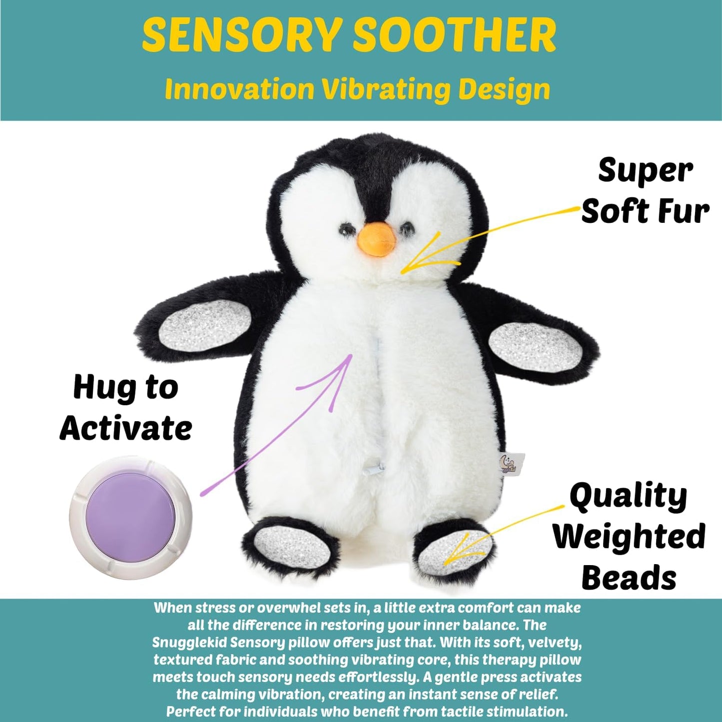 企鵝感官震動承重枕 Penguin Sensory Vibrating Pillow
