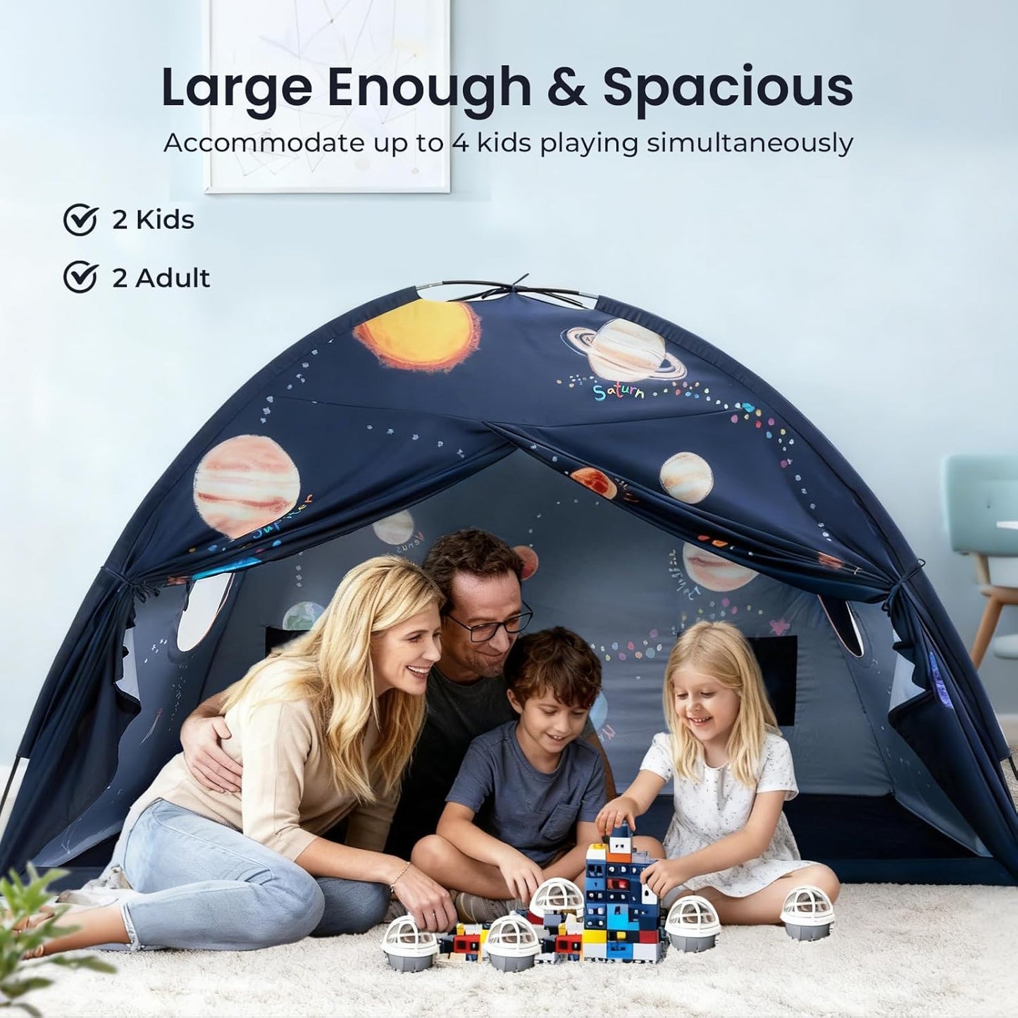 太空星系兒童床帳篷 (9大行星設計) Space Galaxy Bed Tent - 9 Planets Sleeping Canopy