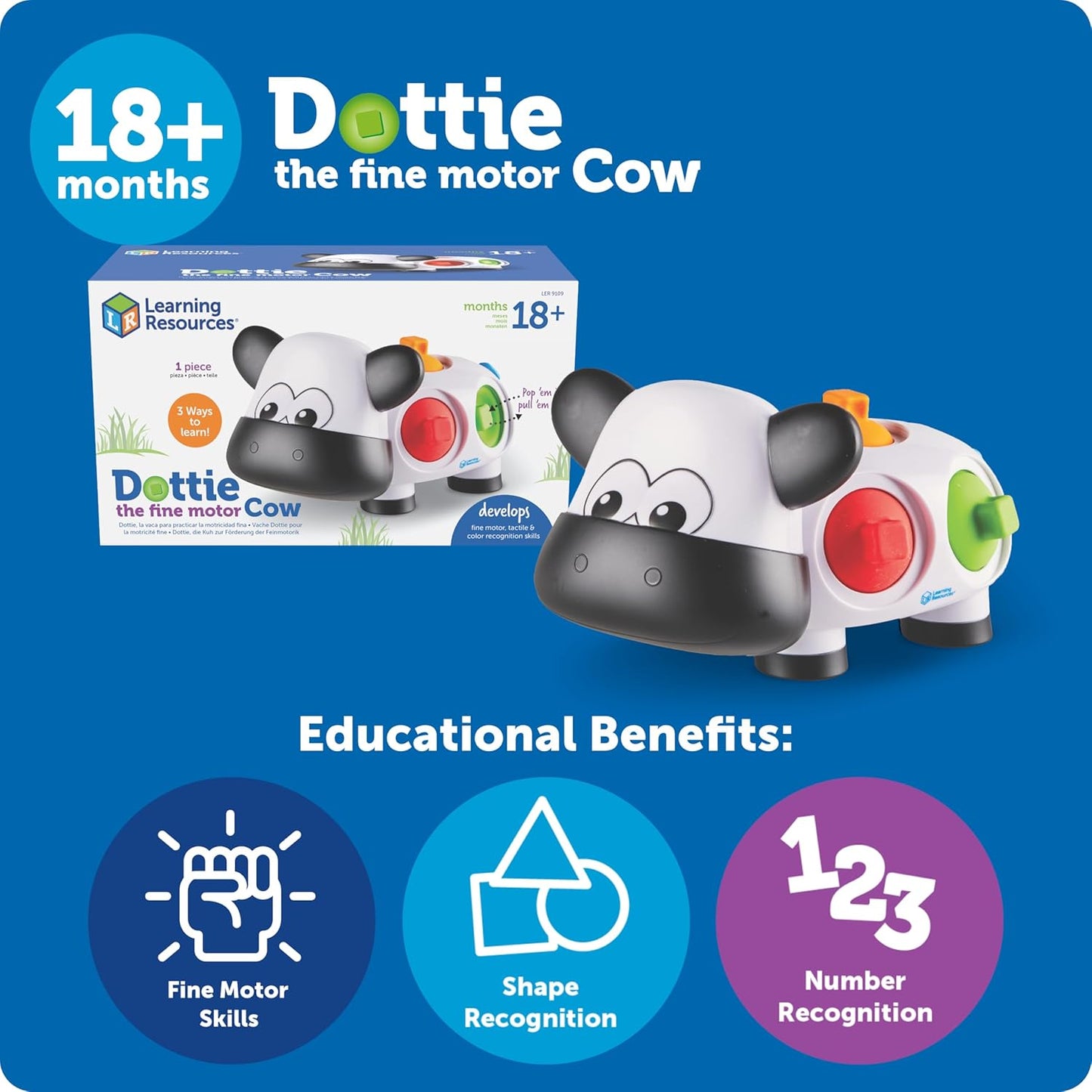 Learning Resources 小牛朵蒂 Dottie the Fine Motor Cow