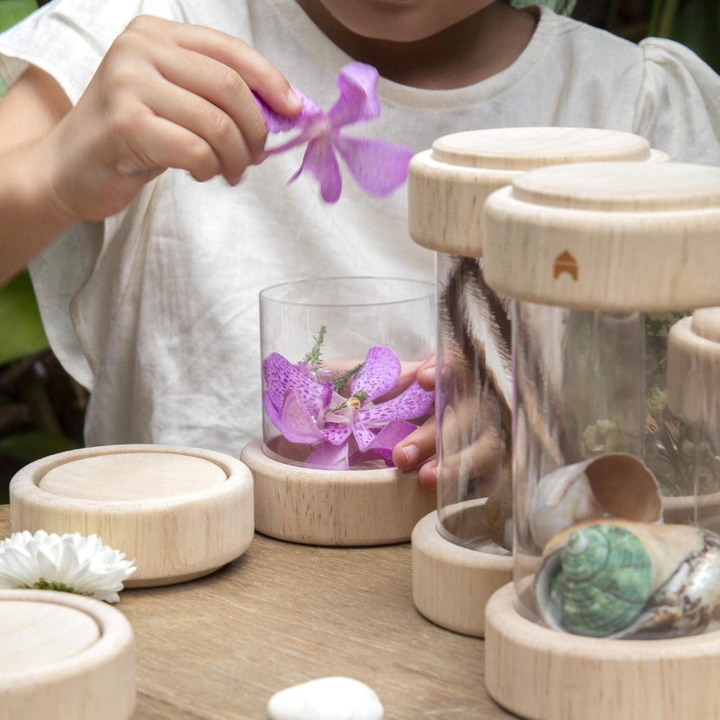 Guidecraft 透明探索寶藏筒 － 兒童感官觀察瓶 Treasure Tubes Clear – Sensory Observation &amp; Stacking Toy for Kids