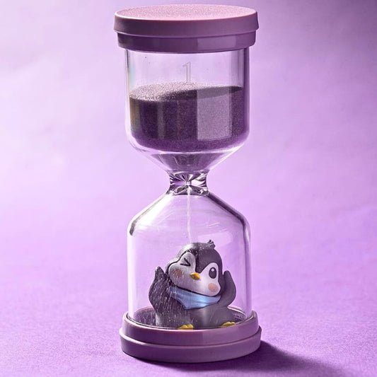 企鵝沙漏計時器 1分鐘視覺化時間教具 Penguin Sand Timer 1-Min Visual Time Tool