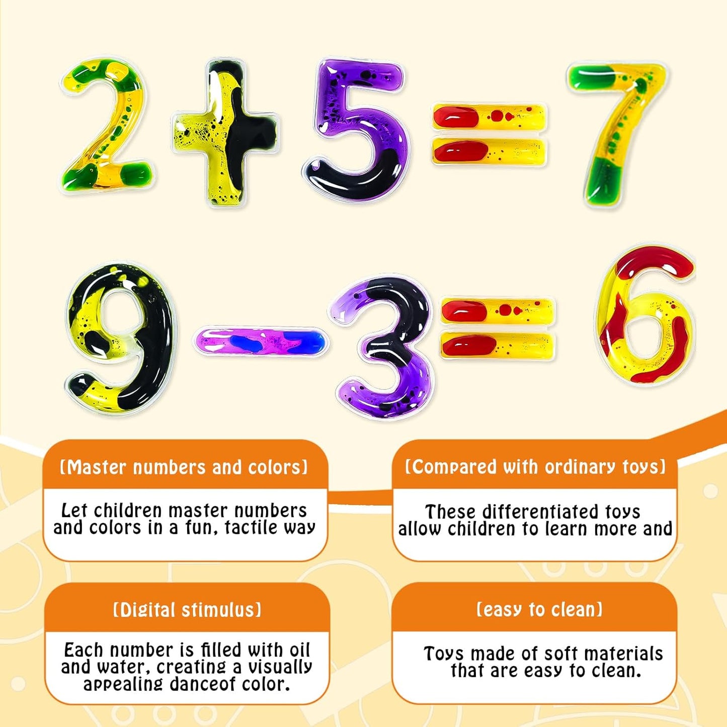 感統數字凝膠玩具15件組 Sensory Gel Numbers 15-Pack