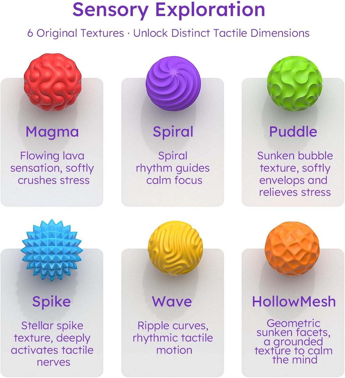 矽膠磁力感官解壓球套裝 Silicone Magnetic Sensory Fidget Balls Set