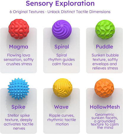 矽膠磁力感官解壓球套裝 Silicone Magnetic Sensory Fidget Balls Set