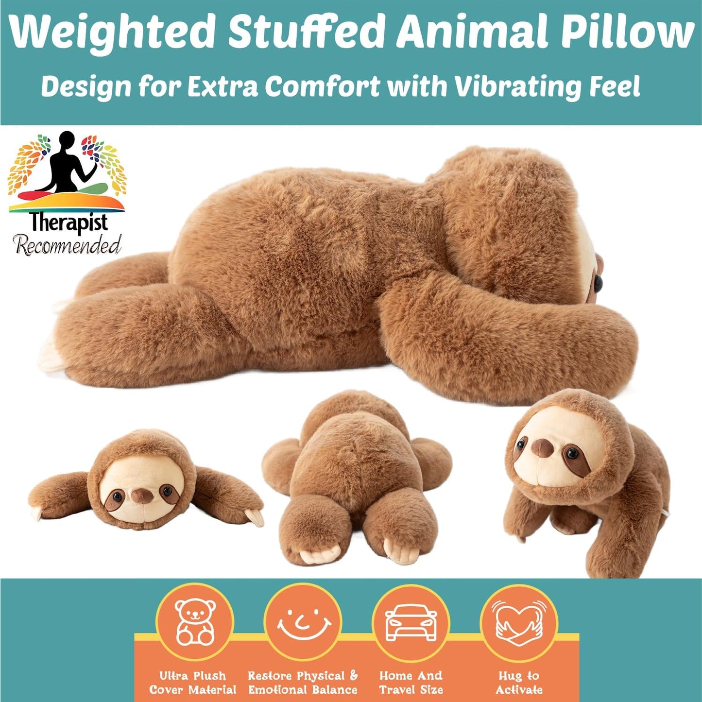 可愛小樹懶加重毛公仔 Adorable Weighted Sloth Plush Toy