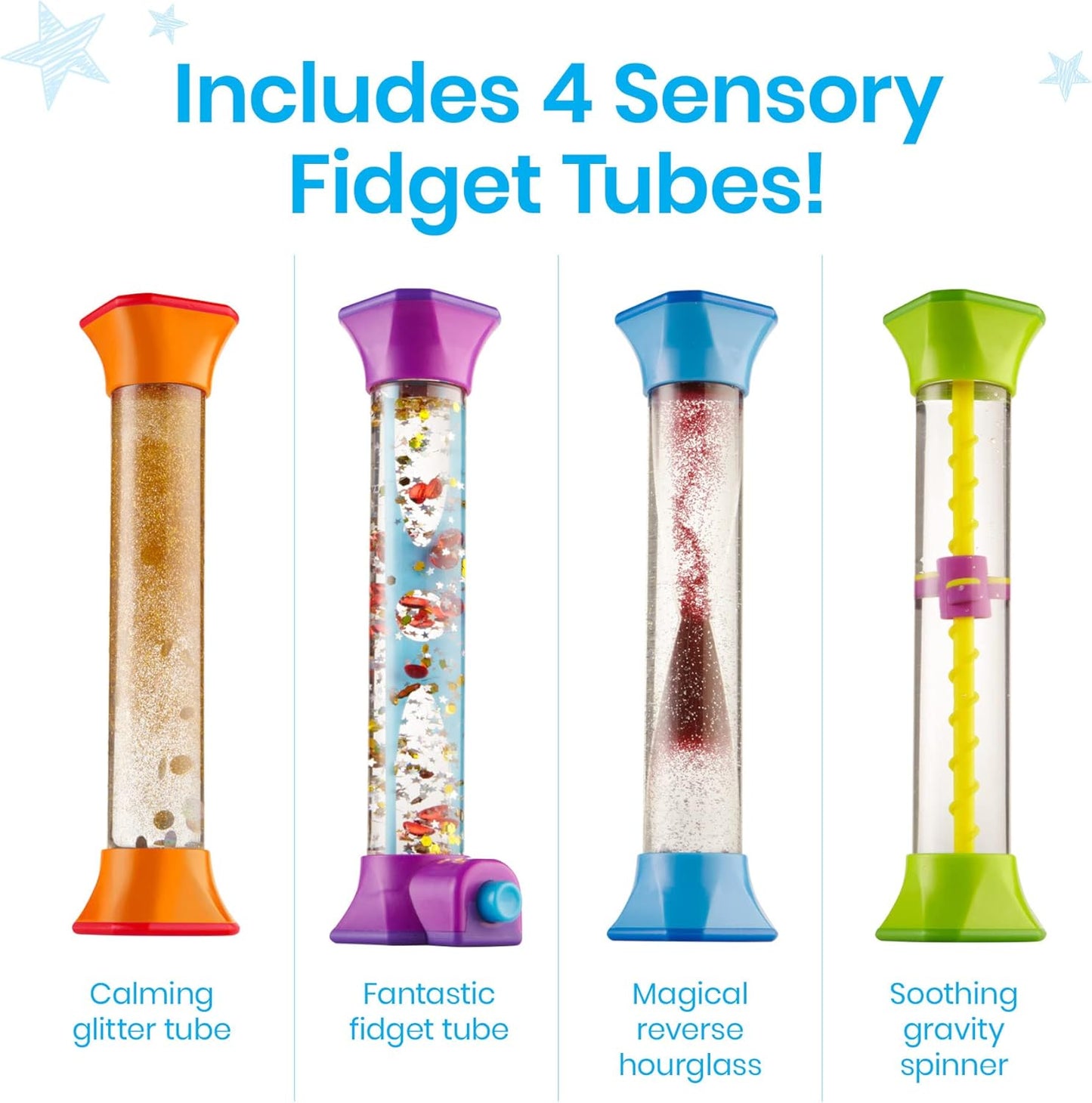 hand2mind 感官安撫管四件套 Sensory Fidget Tubes (4-Pack)