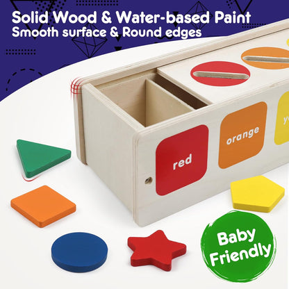 木質顏色形狀分類玩具 Wooden Color & Shape Sorter Toy