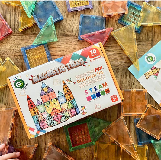 水晶城堡磁力積木 70片 Crystal Fortress Magnetic Tile PCS