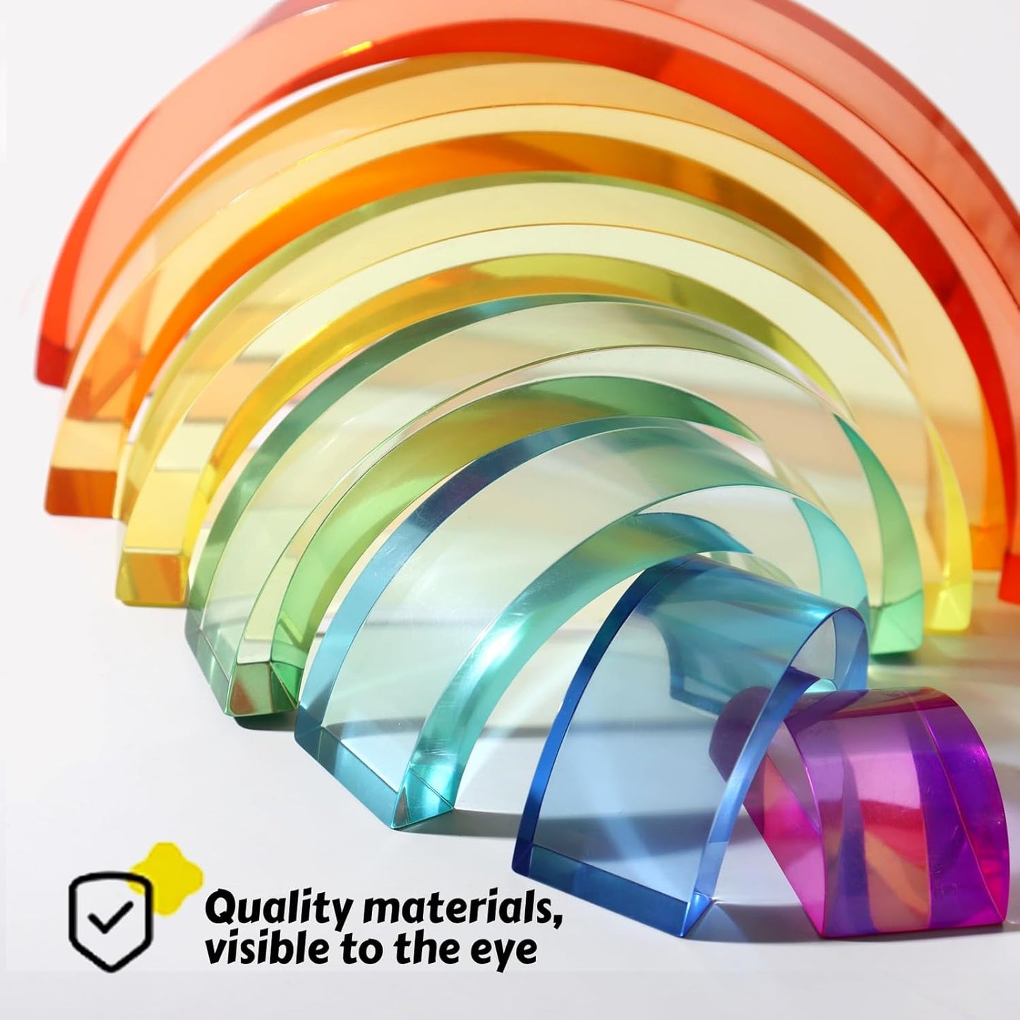 7色漸層拱形積木 Acrylic Rainbow Blocks Set