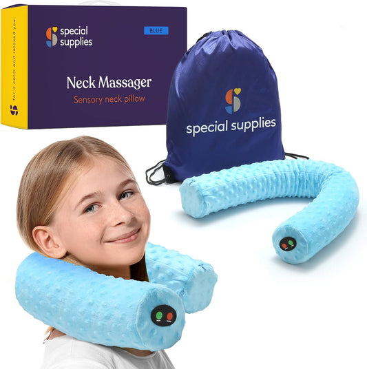 Special Supplies 震動感壓頸枕（紫／藍絨款）Vibrating Neck Pillow – Purple/Blue