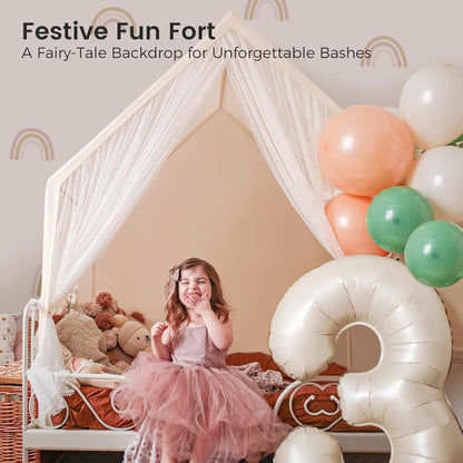 波西米亞風蕾絲兒童遊戲帳篷 Boho Lace Play Tent for Kids