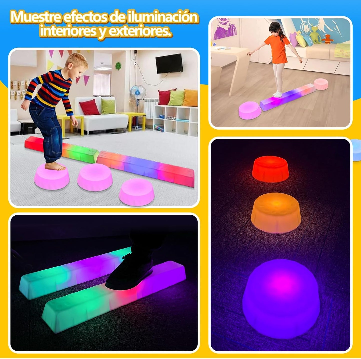 發光平衡組件 3踏石+2平衡木 Light-Up Balance Set&nbsp;(3 Stones + 2 Beams)