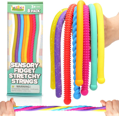 LESONG 夜光彈力感統條 Glow-in-the-Dark Stretch Strings - 8 Pack