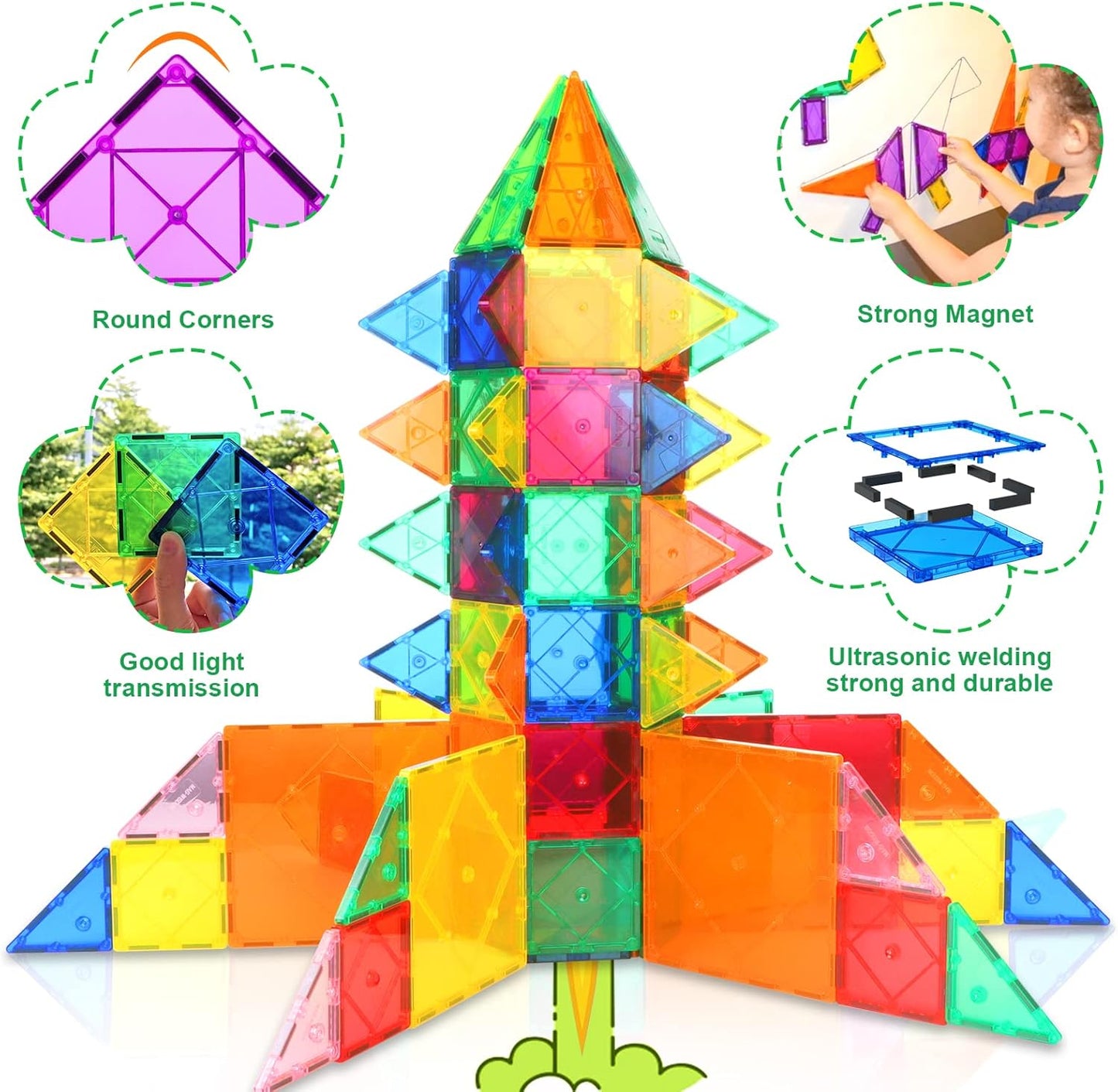 幼兒磁力片入門套裝 32件 Magnetic Tiles Starter Set 32 PCS