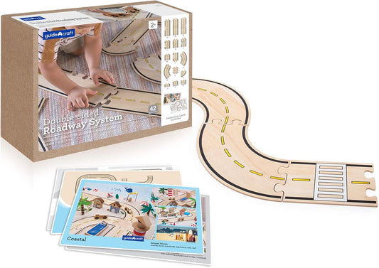 Guidecraft 雙面道路拼圖系統 Double-Sided Roadway
