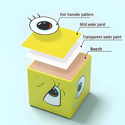木製表情魔方益智遊戲 Wooden Expression Cube IQ Puzzle