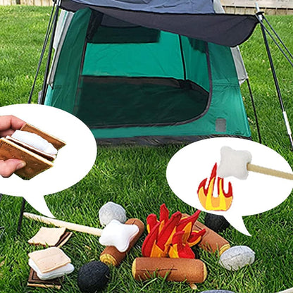 23件組 仿真營火毛氈遊戲套裝 23 PCS Pretend Campfire Plush Playset