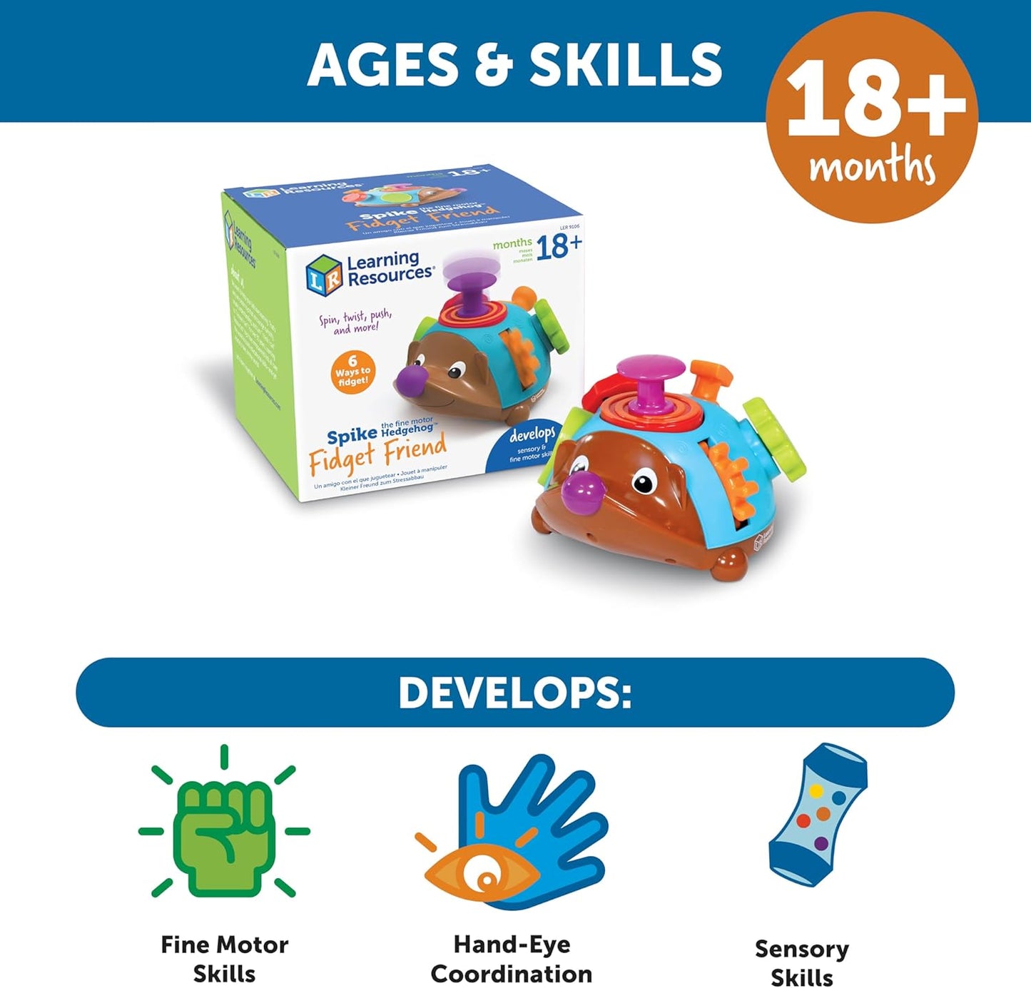 Learning Resources 刺蝟小尖峰安撫夥伴 Spike Fidget Friend