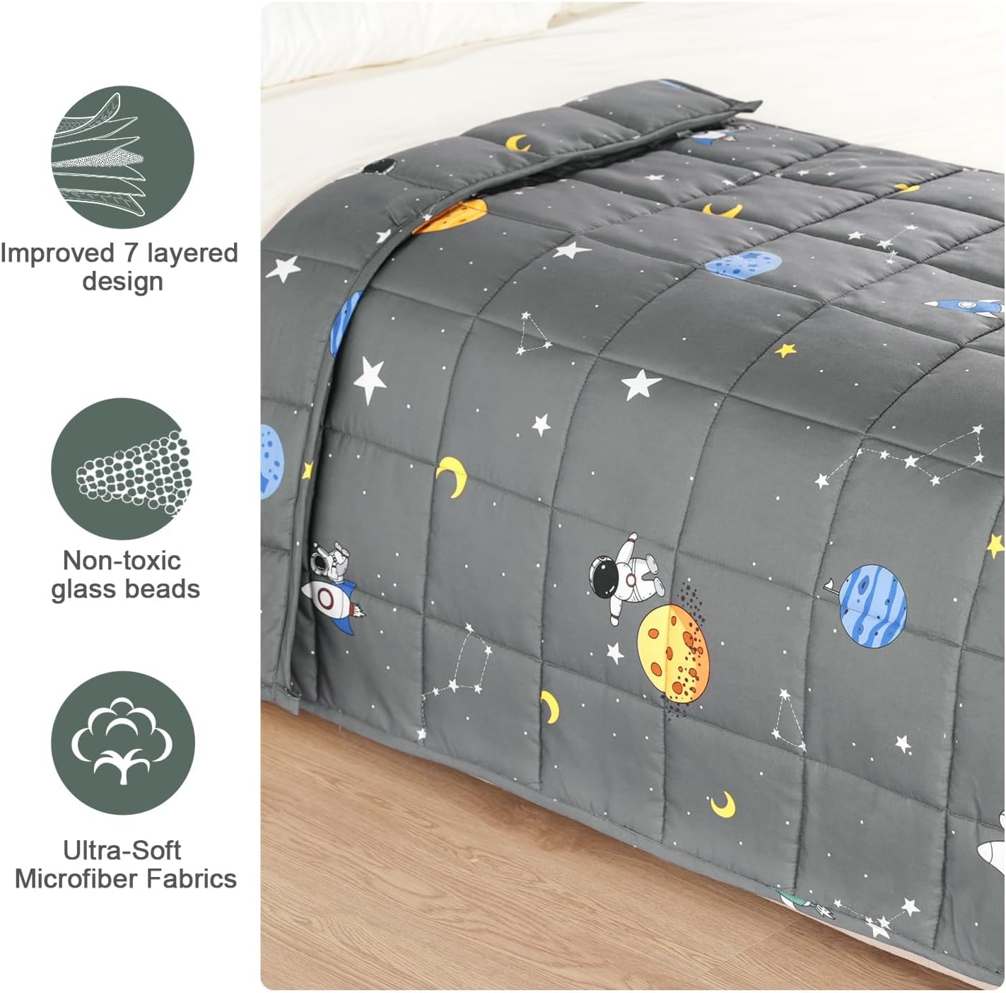 Mr. Sandman 太空灰加壓被系列 Space Grey Weighted Blanket Series