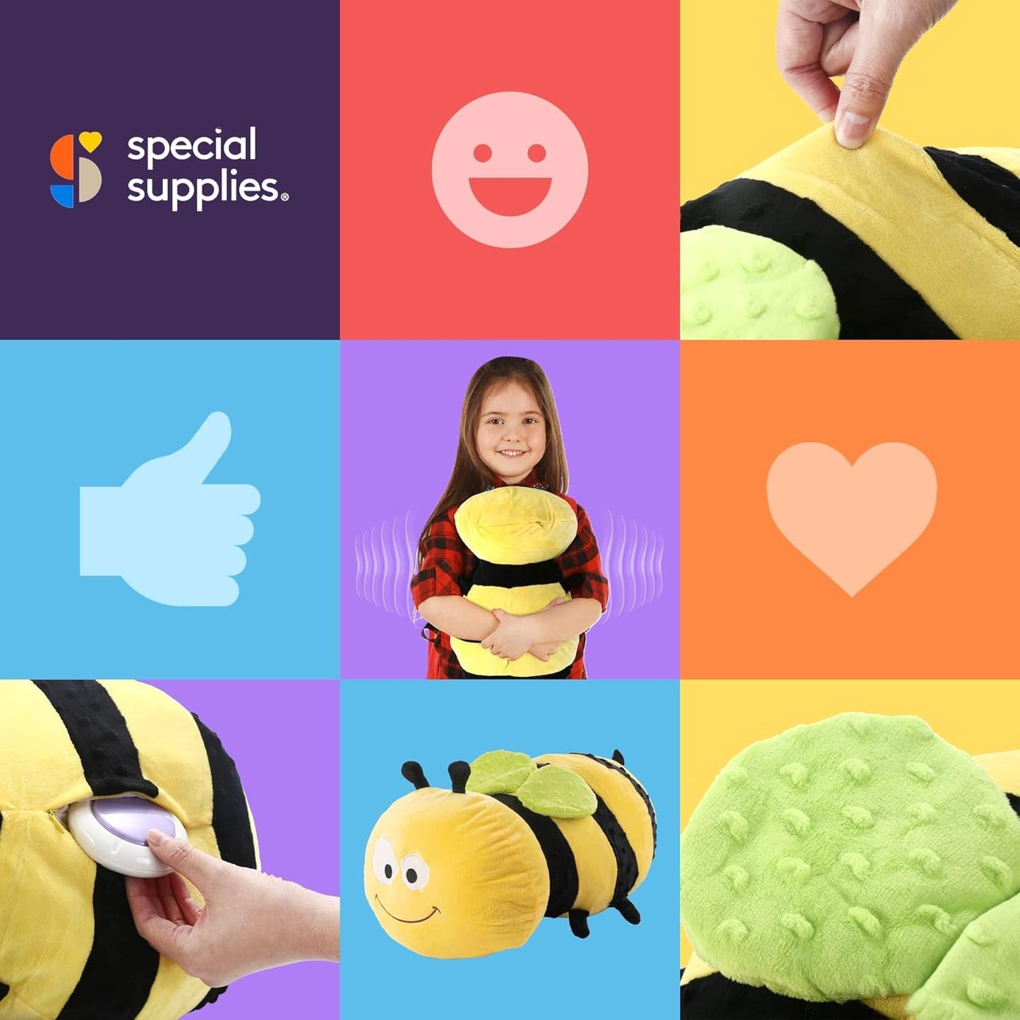 振動毛公仔(小蜜蜂) Special Supplies Vibrating Pillow (Bumble Bee)