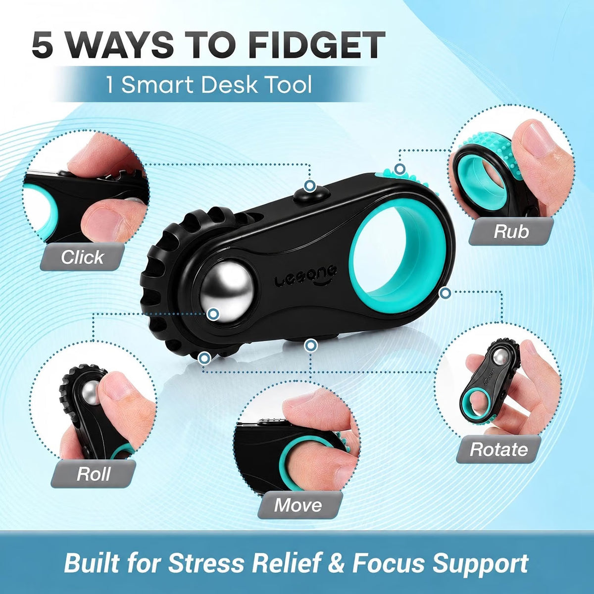 LESONG 五合一手持感統指尖玩具 5-in-1 Rotating Fidget Toys (Pack of 3)