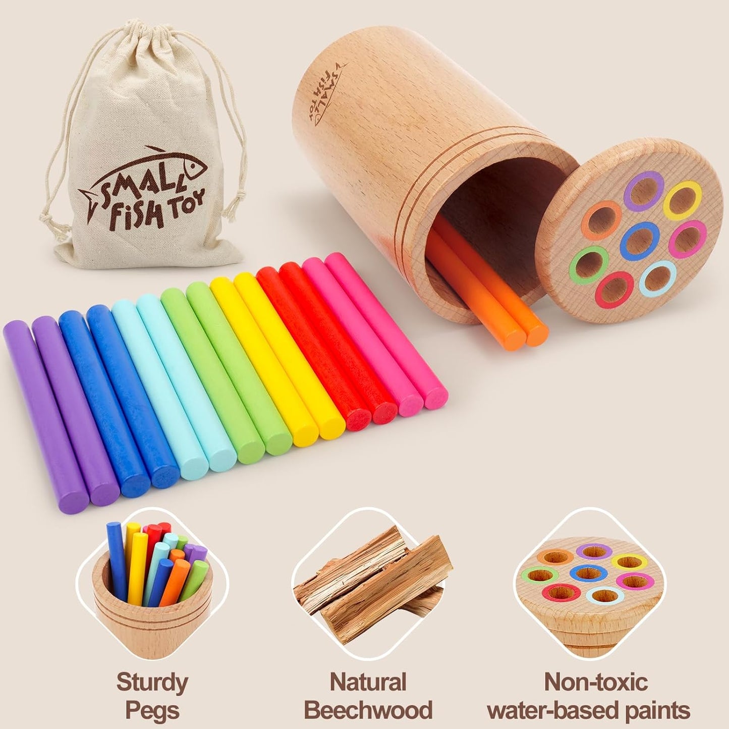 木質顏色分類玩具 Color Sorting Toy