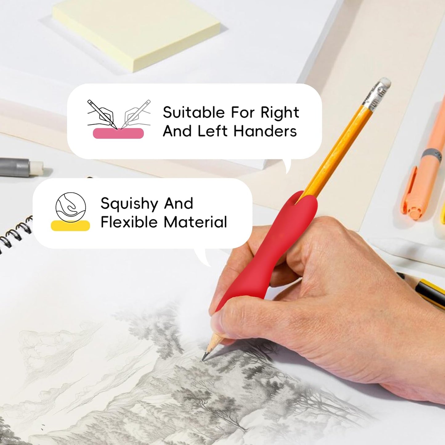 人體工學握筆器 3入組 Ergonomic Dual-Head Pencil Grips 3-Pack