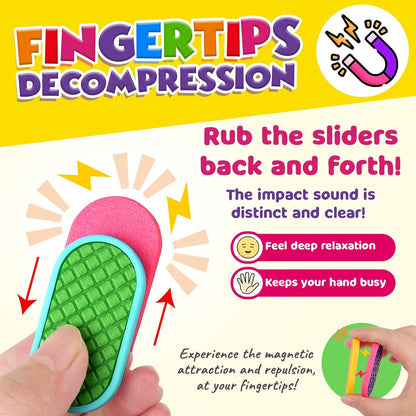 LESONG 磁吸紓壓滑塊套組 Magnetic Push Slider Fidget Set 6-Pack