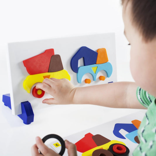 Guidecraft 工程車磁力配對遊戲 Construction Truck Sort & Match