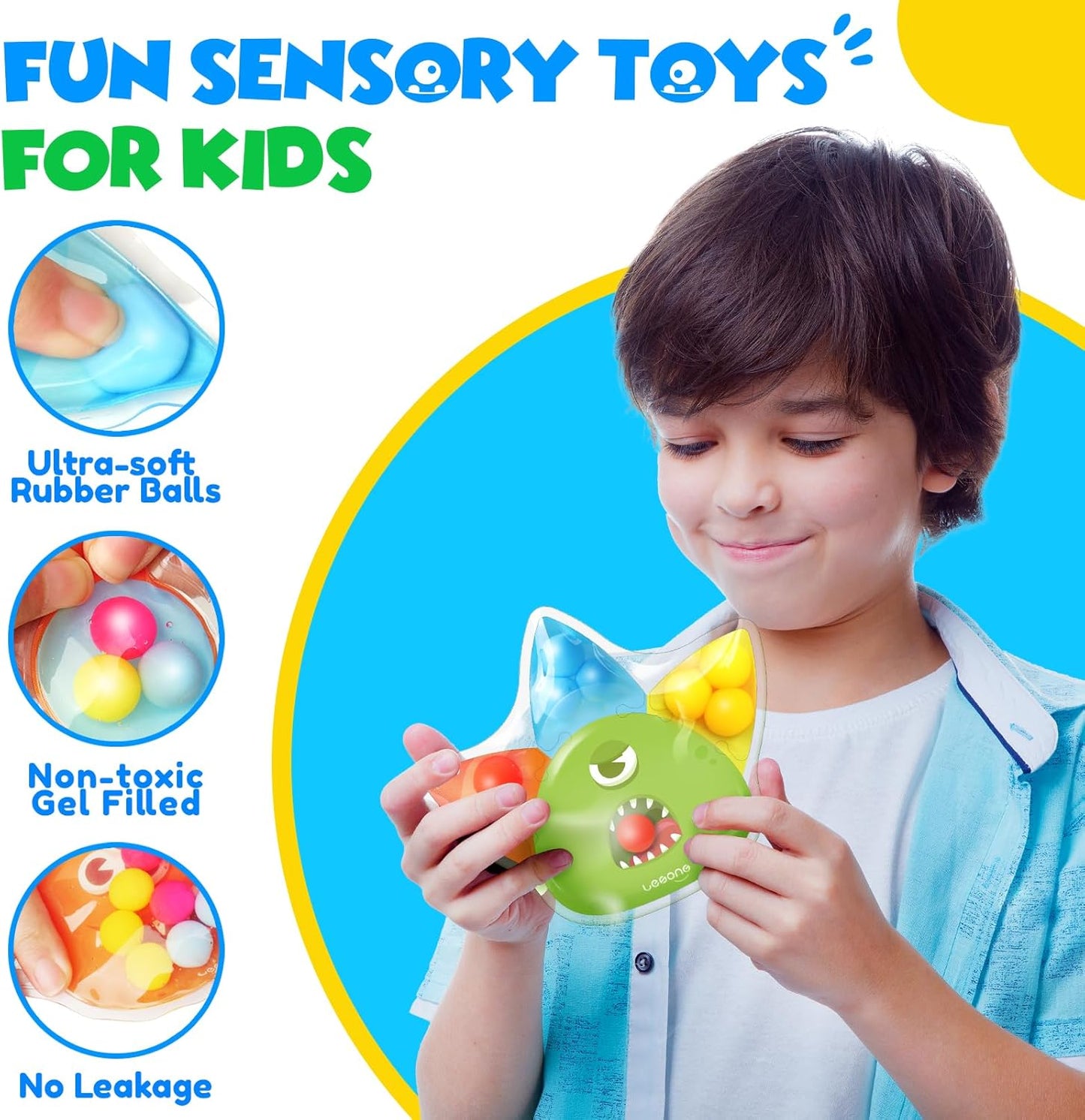 LESONG 顏色分類感統玩具 Color Sorting Sensory Toys – 4 Pack