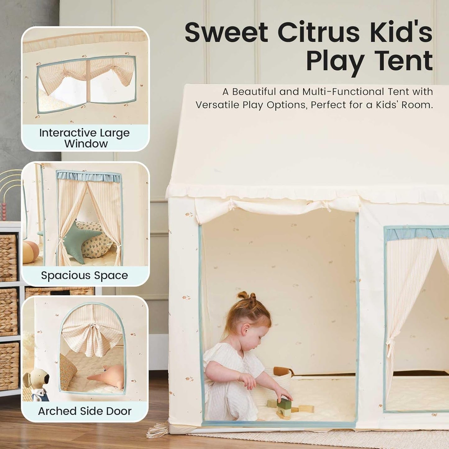 Tiny Land 藍白遊戲帳篷 Blue & White Play Tent