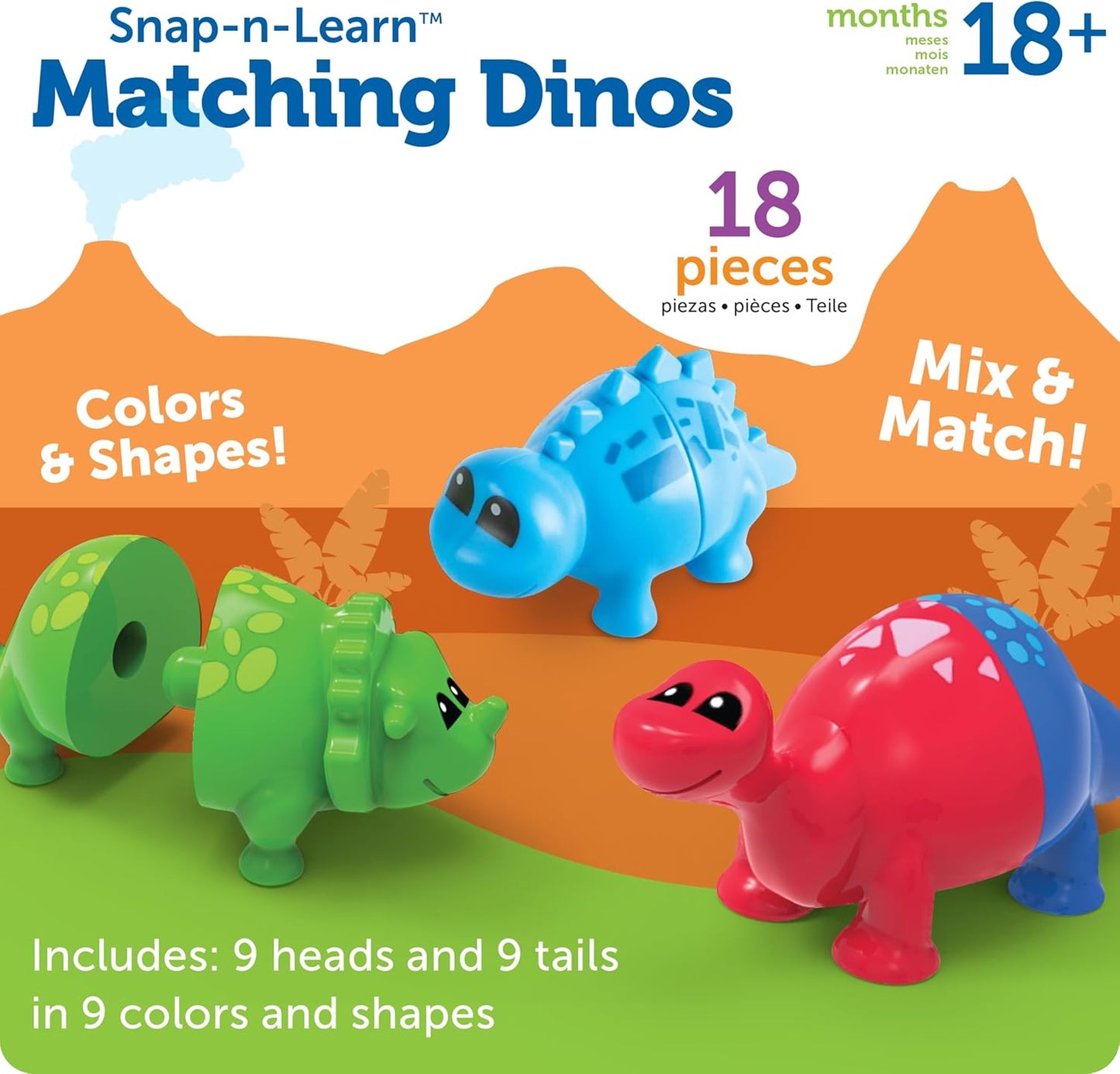 Learning Resources 拼拼樂配對恐龍 Snap-n-Learn Matching Dinos