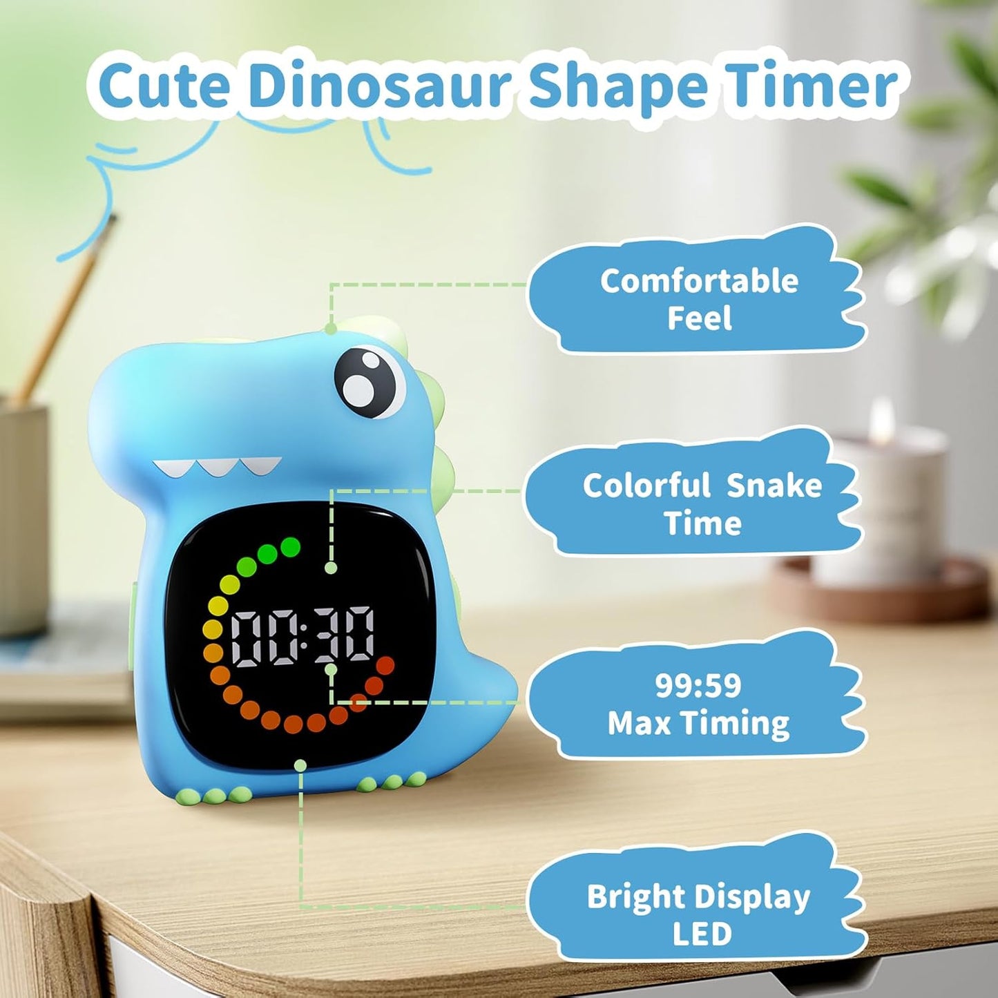 恐龍LED視覺計時器 Dinosaur LED Visual Timer