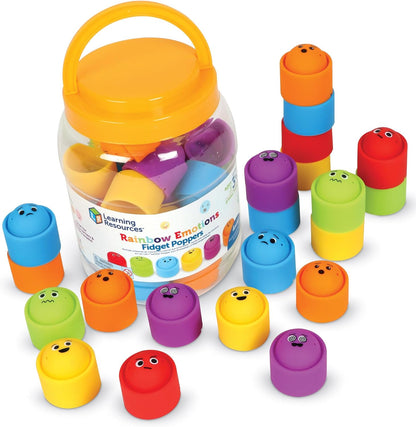 Learning Resources 彩虹情緒按壓球教室組 Rainbow Emotion Fidget Poppers