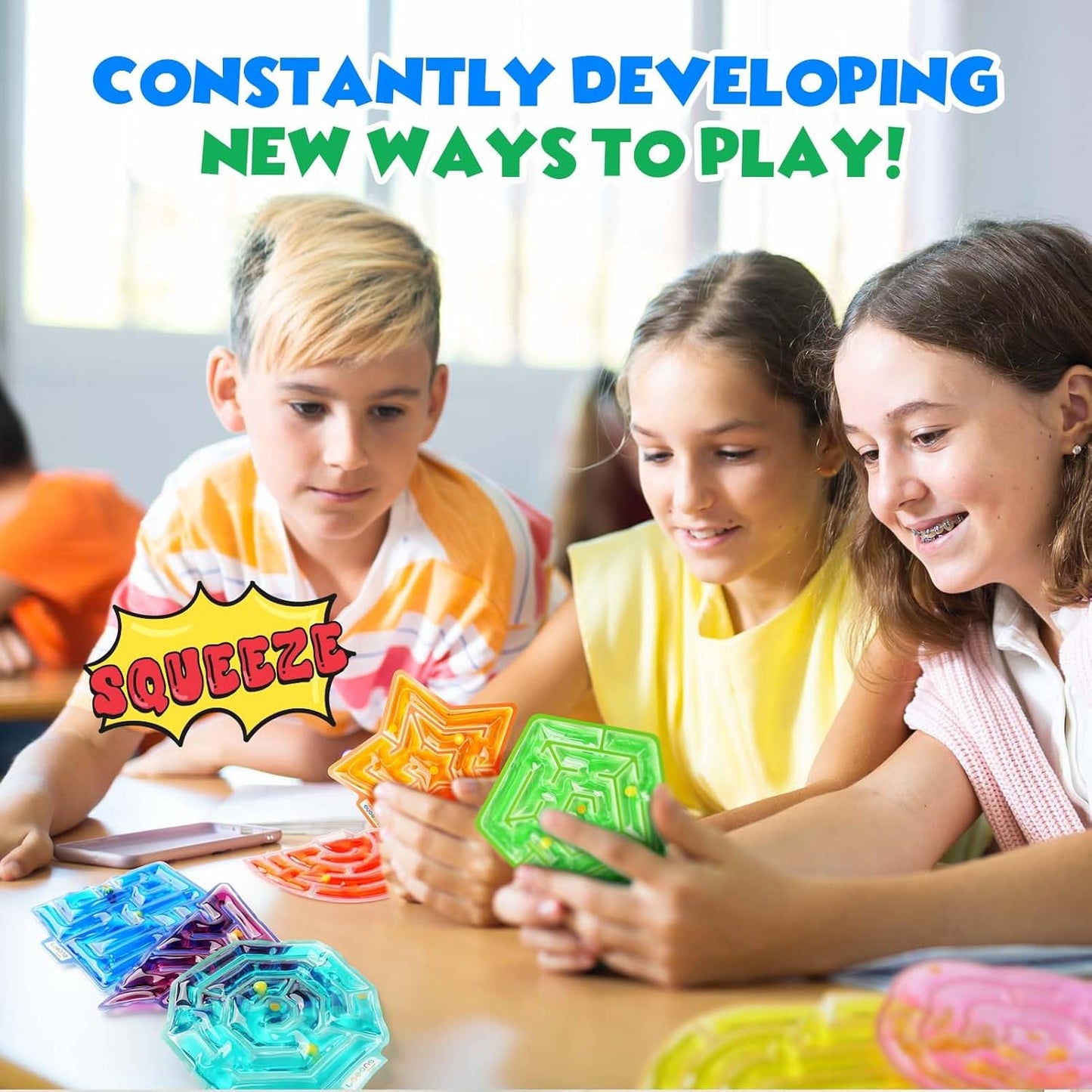 LESONG 凝膠迷宮感統玩具 8入組 Gel Maze Sensory Toys 8-Pack